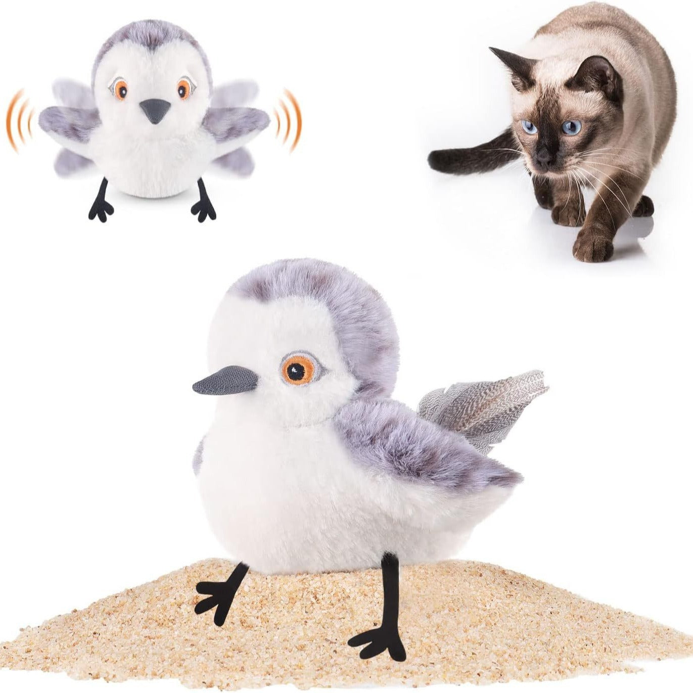 Interactive Plush Toys For Cats - Automatic Flapping Bird