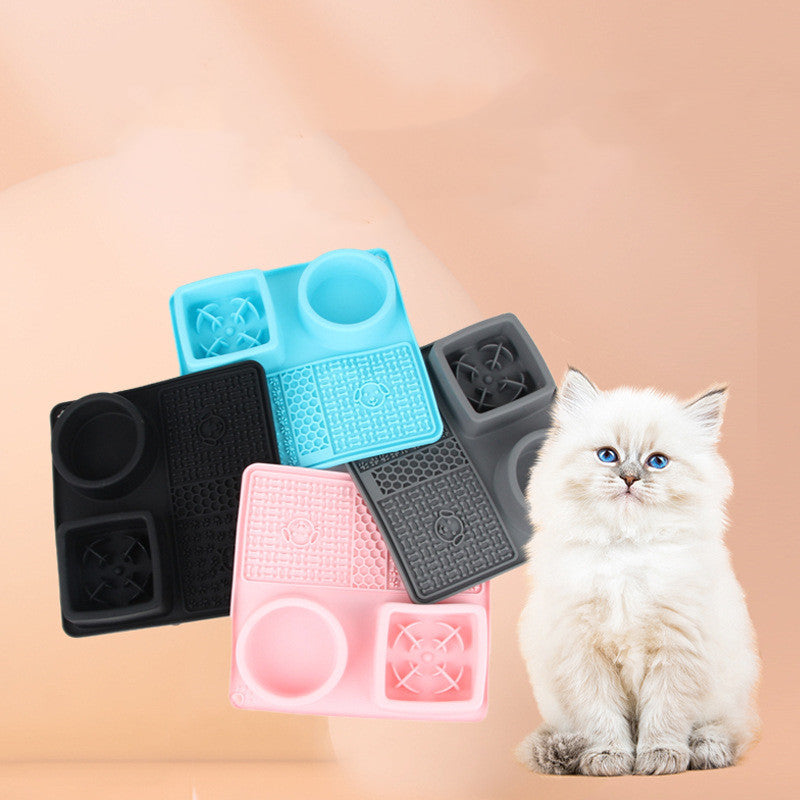 Silicone Multifunctional Pet Slow Feeding Bowl and Licking Mat