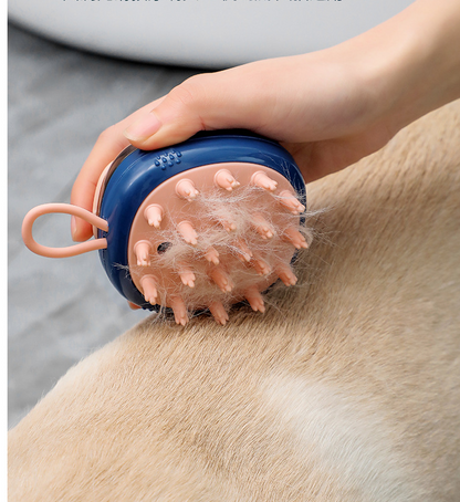 2 In 1 Pet Bathing Grooming Brush with Shampoo/Soap Dispensing