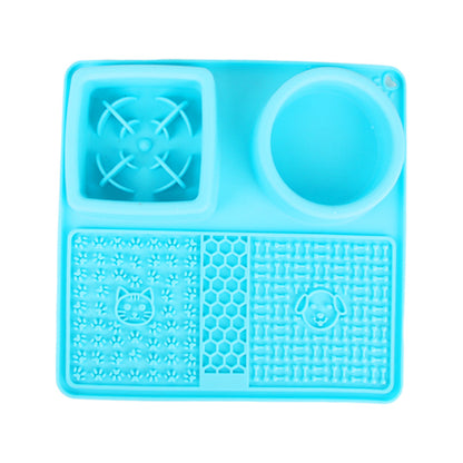 Silicone Multifunctional Pet Slow Feeding Bowl and Licking Mat