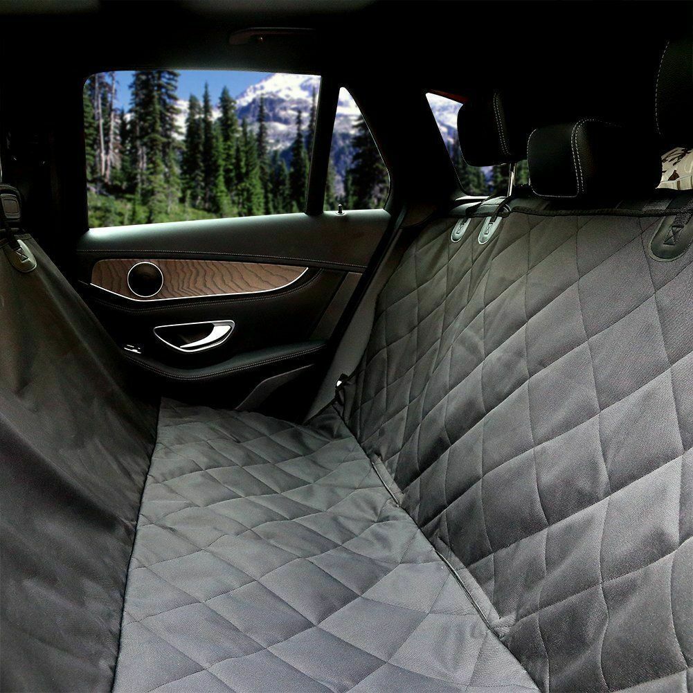 Rear Seat Cover/Protector for Pet Travel - Luxury Black