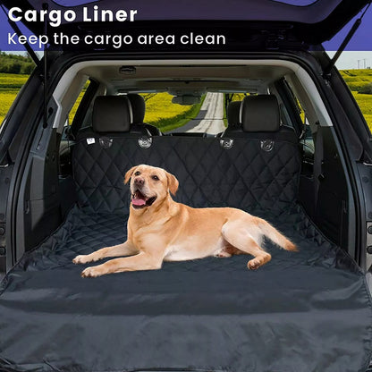 Rear Seat Cover/Protector for Pet Travel - Luxury Black